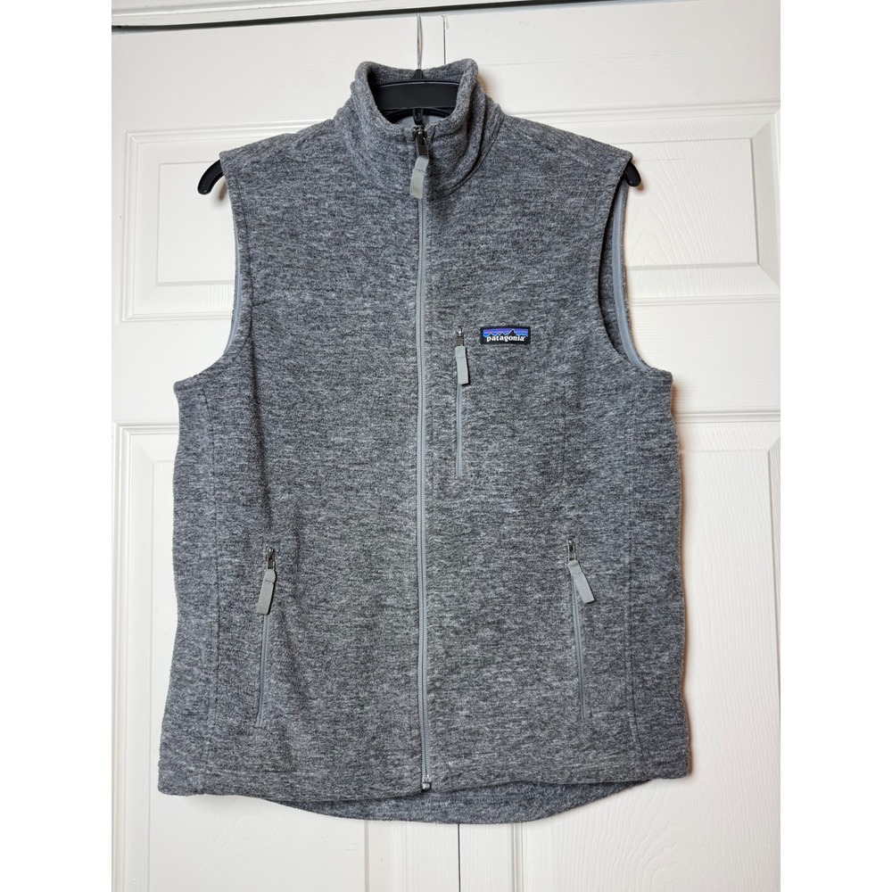 Patagonia‎ Synchilla Fleece Vest Mens Small Grey Full Zip Lightweight Layering
